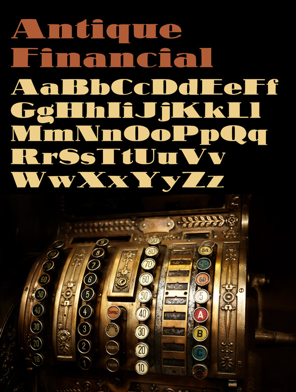 Antique Financial Font by ellenlytle GraphicRiver